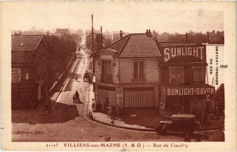 Carte postale ancienne Villiers Rue de Coeuilly