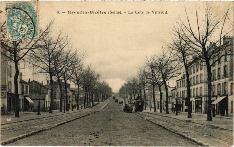 Carte postale ancienne Kremlin Bicetre La Cote de Villejuif à Villejuif