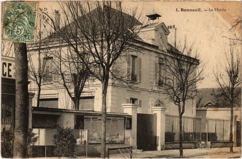 Carte postale ancienne Bonneuil La Mairie