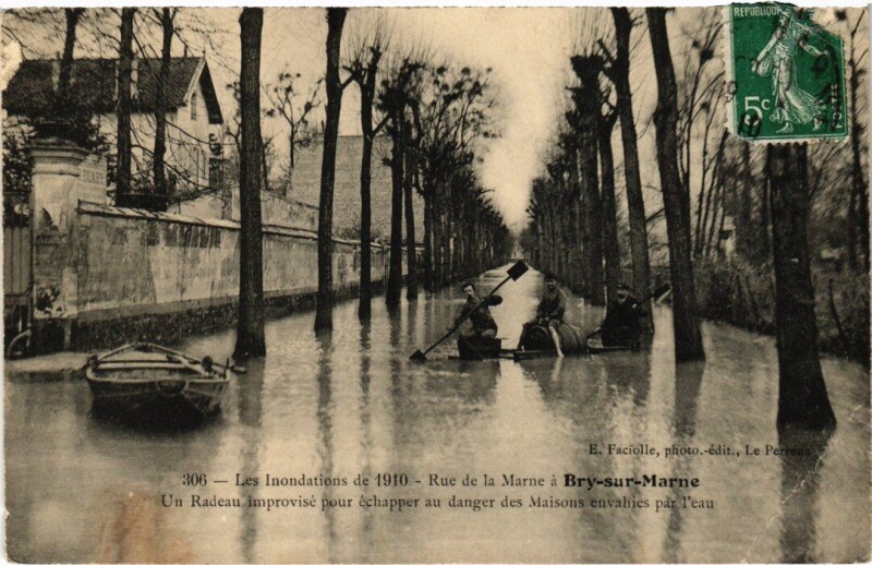 Carte postale ancienne Byr sur Marne Rue de la Marne