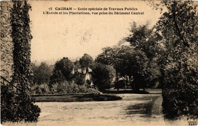 Carte postale ancienne Cachan Ecole Speciale de Travaux Publics à Cachan