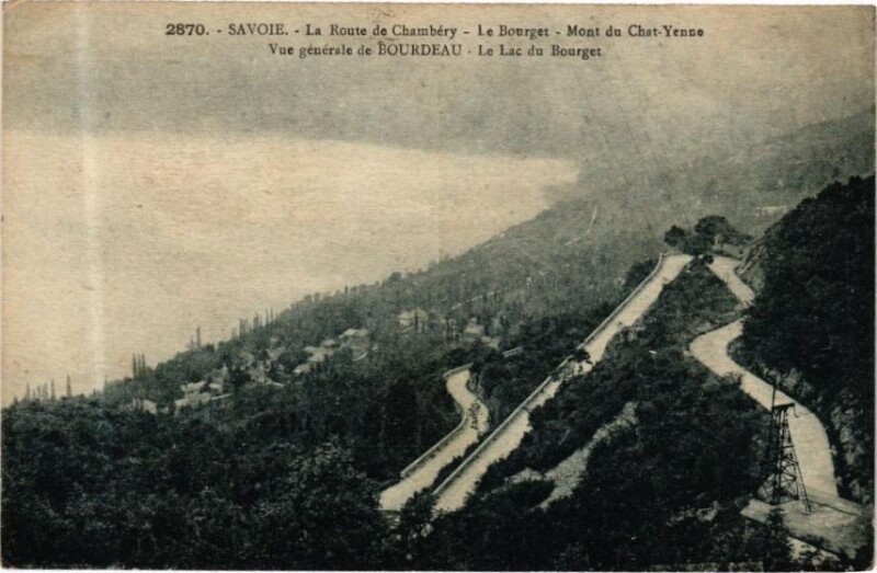 Carte postale ancienne La Route de Chambery - Le Bourget Mont du Chat-Yenne à Yenne