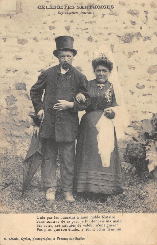 Carte postale ancienne Celebrites Sarthoises - Unie Par Les Humains
