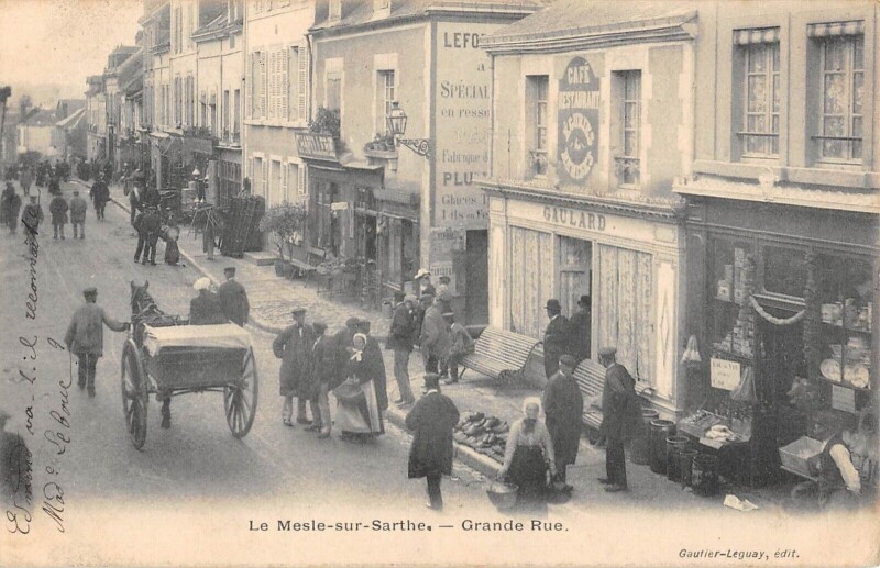 Carte postale ancienne Le Mesle Sur Sarthe - Grande Rue