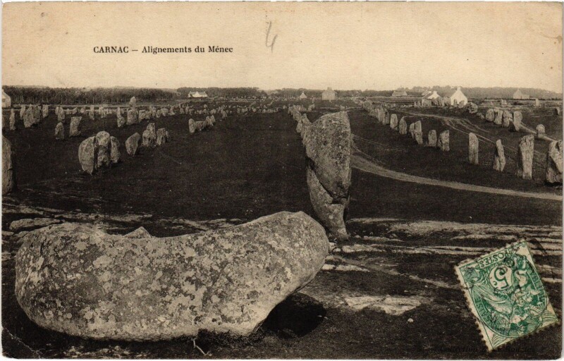 Carte postale ancienne Carnac - Alignement du Menec à Carnac