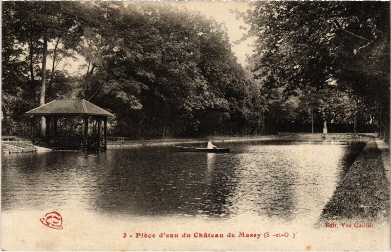 Carte postale ancienne Massy Piece d'eau du Chateau France à Massy