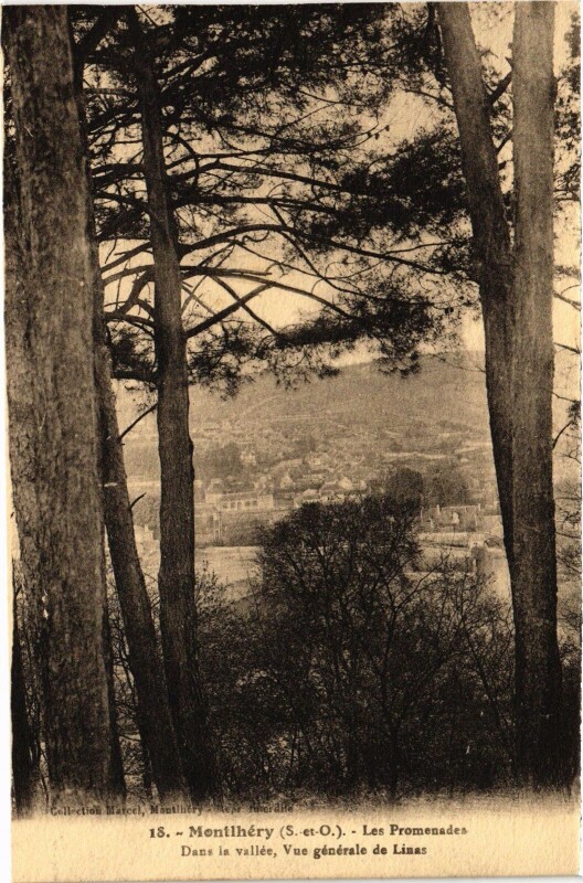 Carte postale ancienne Montlhery Dans la Vallee Vue Generale de Linas France à Linas