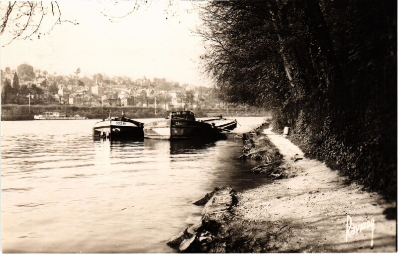 Carte postale ancienne Athis-Mons Bords de Seine France à Athis-Mons