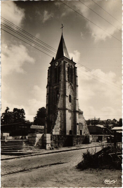 Carte postale ancienne Massy Clocher de l'Ancienne Eglise France à Massy