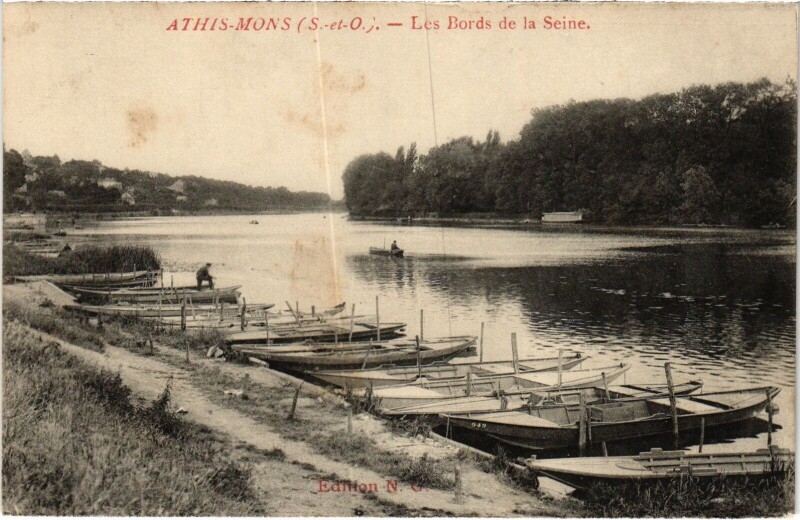 Carte postale ancienne Athis-Mons Les Bords de la Seine France à Athis-Mons