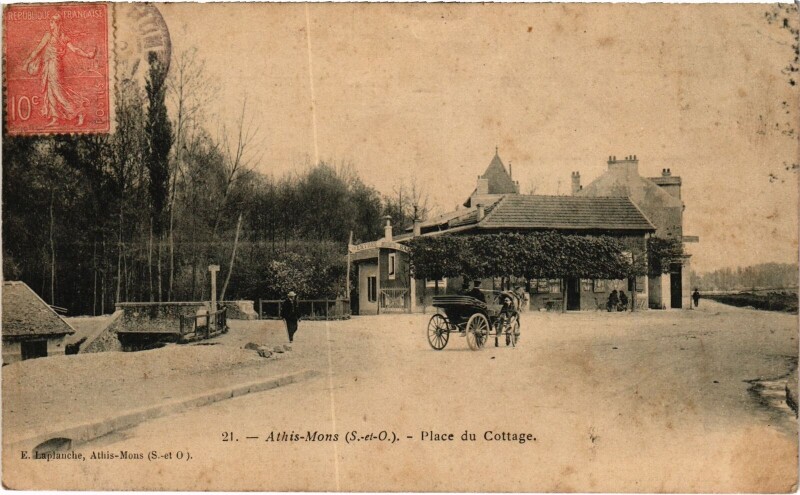 Carte postale ancienne Athis-Mons Place du Cottage France à Athis-Mons