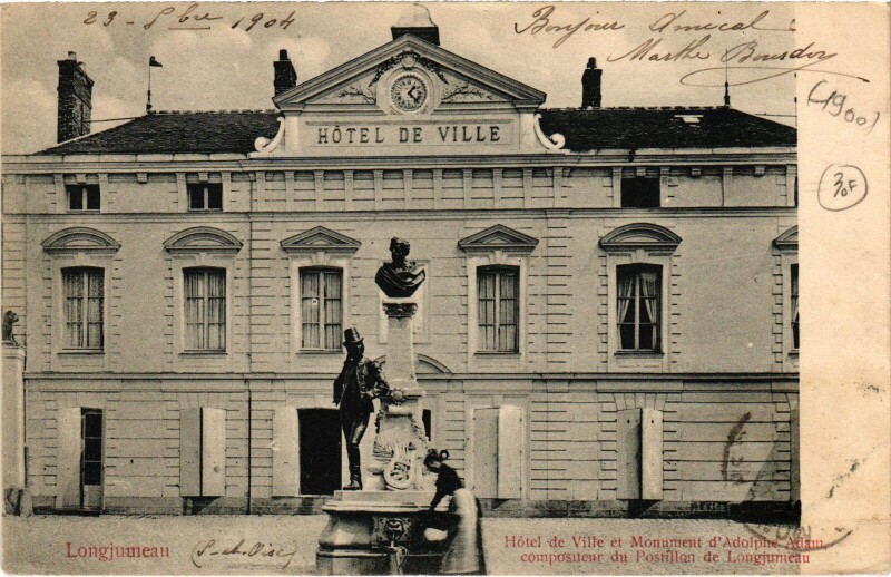 Carte postale ancienne Longjumeau Hotel de Ville France à Longjumeau