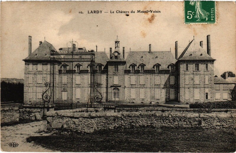 Carte postale ancienne Lardy Le Chateau du Mesnil-Voisin France à Lardy