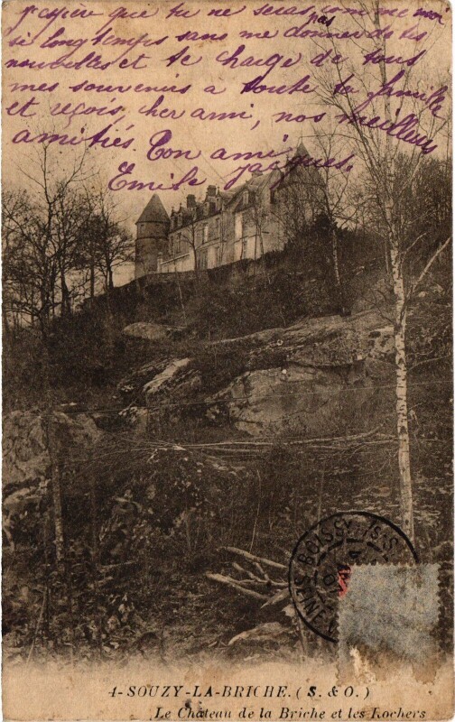 Carte postale ancienne Souzy La Briche Le Chateau France à Souzy-la-Briche