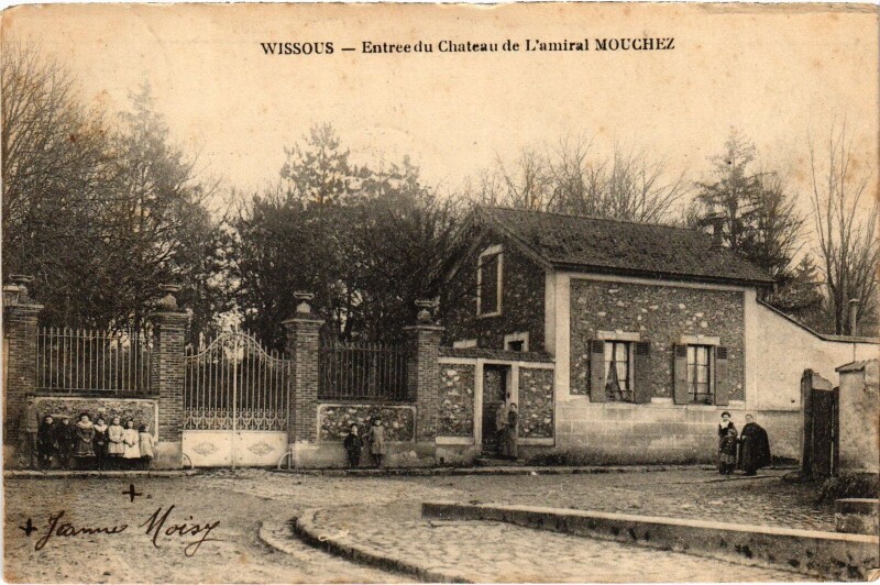 Carte postale ancienne Wissous Entree du Chateau France à Wissous
