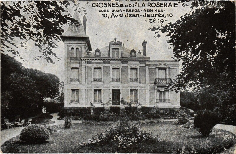 Carte postale ancienne Crosnes La Roseraie France à Crosne