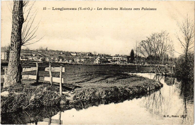 Carte postale ancienne Longjumeau Les dernieres Maisons vers Palaiseau France à Longjumeau