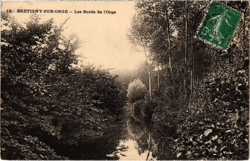 Carte postale ancienne Bertigny-sur-Orge Les Bords de l'Orge France