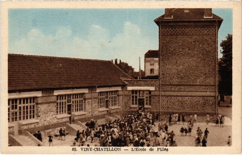 Carte postale ancienne Viry-Chatillon L'Ecole de Filles France