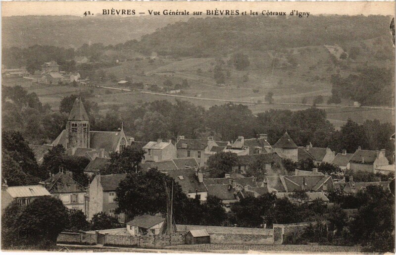 Carte postale ancienne Bievres Vue Generale France