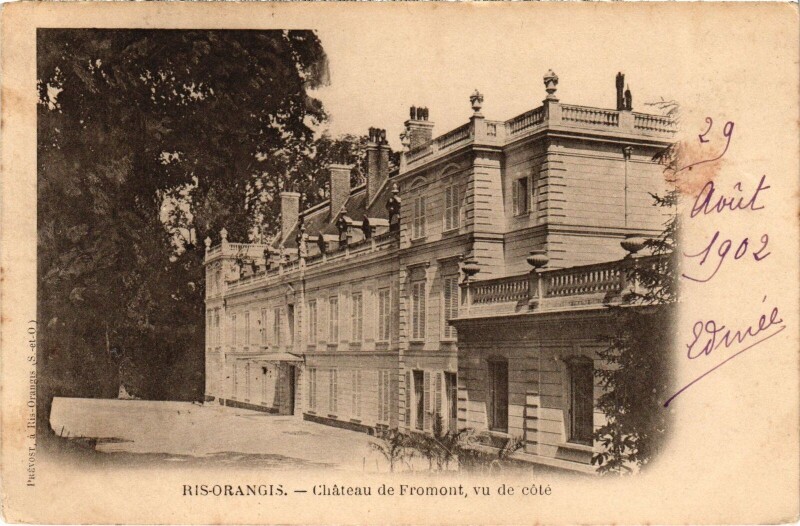 Carte postale ancienne Ris Orangis Chateau de Fromont, vu de cote France à Ris-Orangis