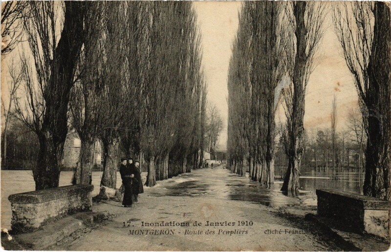Carte postale ancienne Montgeron Route des Peupliers France à Montgeron