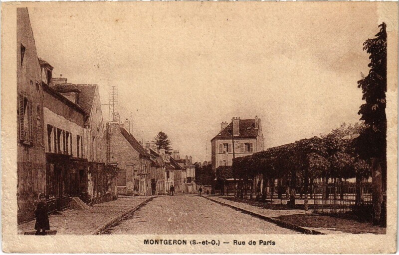 Carte postale ancienne Montgeron Rue de Paris France à Montgeron
