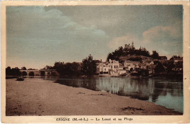Carte postale ancienne Erigné Le Louet et sa Plage