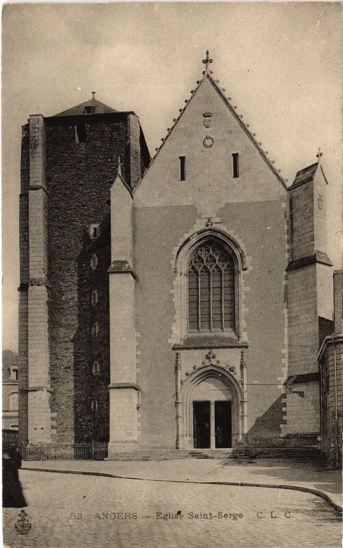 Carte postale ancienne Angers Eglise Saint-Serge à Angers