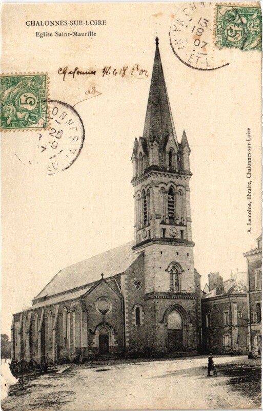 Carte postale ancienne Chalonnes-sur-Loire Eglise Saint-Mautille à Chalonnes-sur-Loire