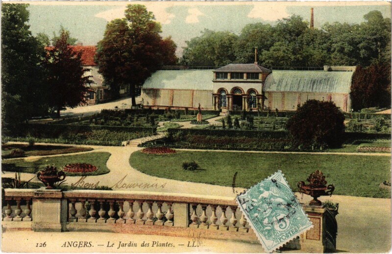 Carte postale ancienne Angers Jardin des Plantes à Angers