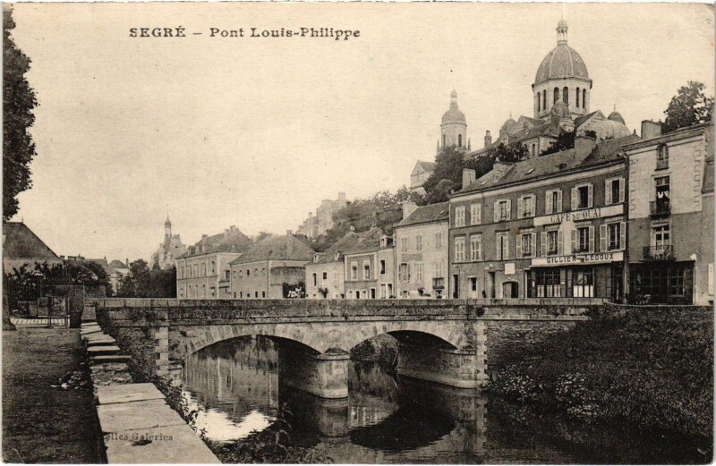Carte postale ancienne Segré Pont Lousi-Philippe