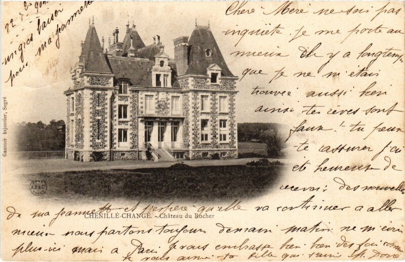 Carte postale ancienne Chenillé-Changé le Chateau du Rocher