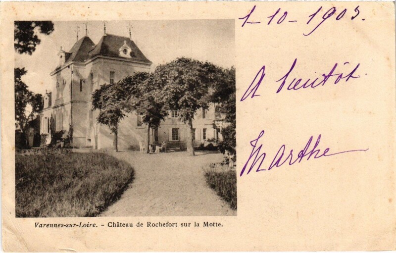 Carte postale ancienne Varennes-sur-Loire le Chateau de Rochefort sur la Motte à Varennes-sur-Loire