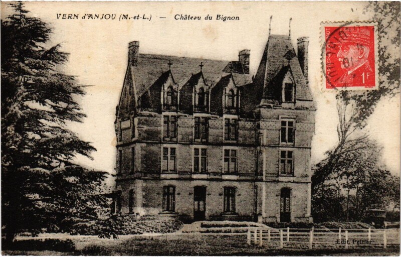 Carte postale ancienne Vern d'Anjou Chateau du Bignon