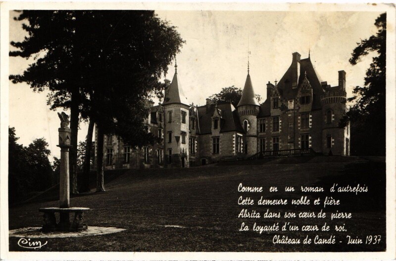 Carte postale ancienne Chateau de Candé à Candé