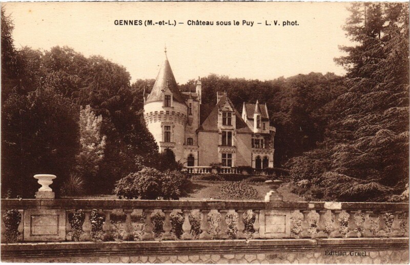 Carte postale ancienne Gennes le Chateau sour le Puy