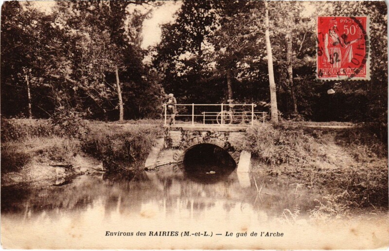 Carte postale ancienne Env. de rairies Le Gué de l'Arche