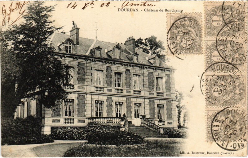 Carte postale ancienne Dourdan Chateau de Bonchamp France à Dourdan