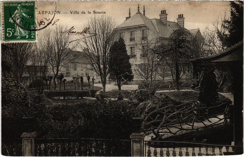 Carte postale ancienne Arpajon Villa de la Source France à Arpajon