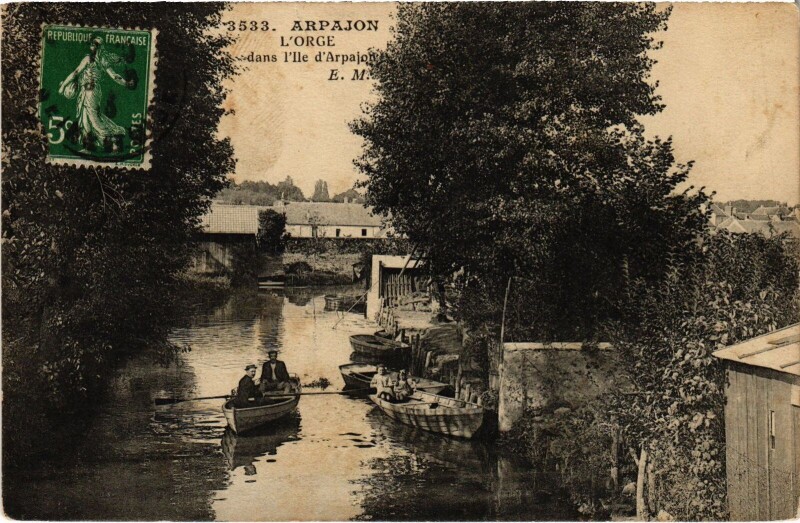 Carte postale ancienne Arpajon L'Orge dans l'Ile France à Arpajon