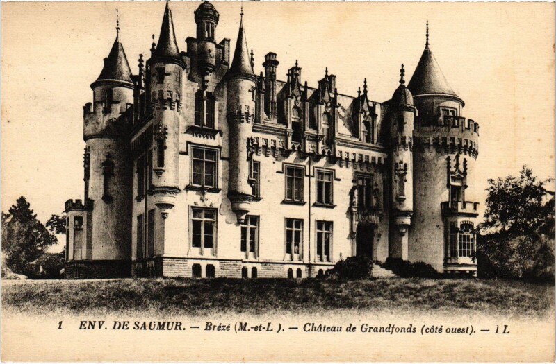 Carte postale ancienne Brézé Chateau de Grandfonds