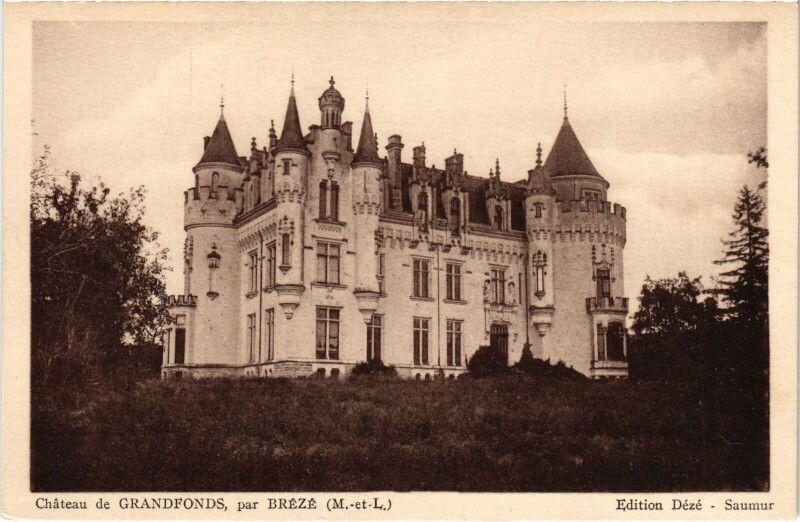 Carte postale ancienne Brézé Chateau de Grandfonds