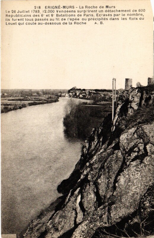 Carte postale ancienne Erigné-Murs La Roche des Murs