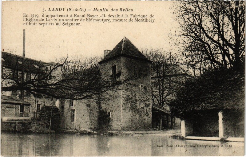Carte postale ancienne Lardy Moulin des Selles France à Lardy