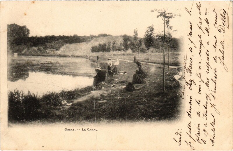 Carte postale ancienne Orsay Le Canal France à Orsay