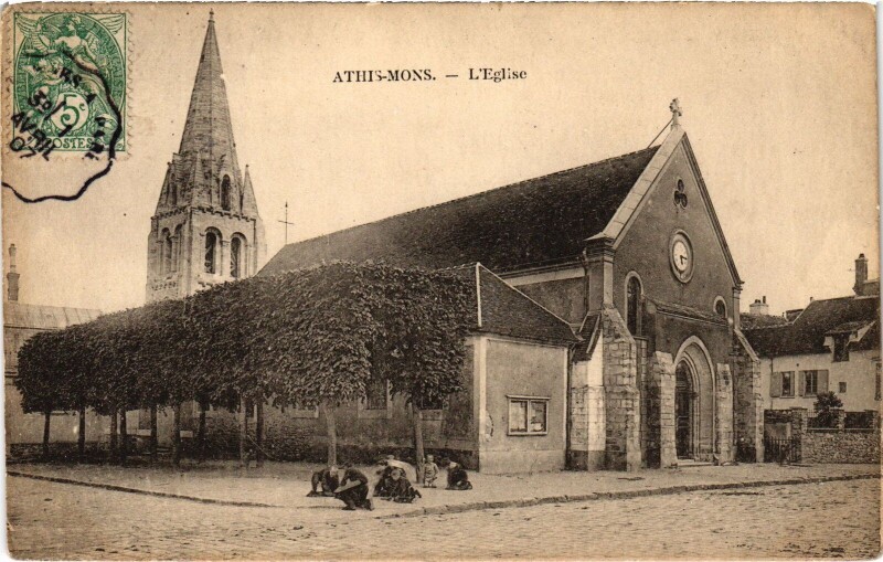 Carte postale ancienne Athis-Mons L'Eglise France à Athis-Mons