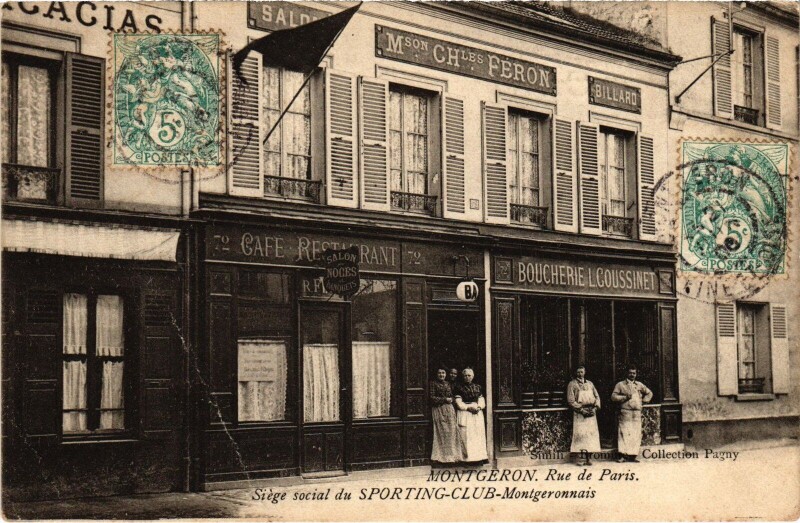 Carte postale ancienne Montgeron Rue de Paris France à Montgeron