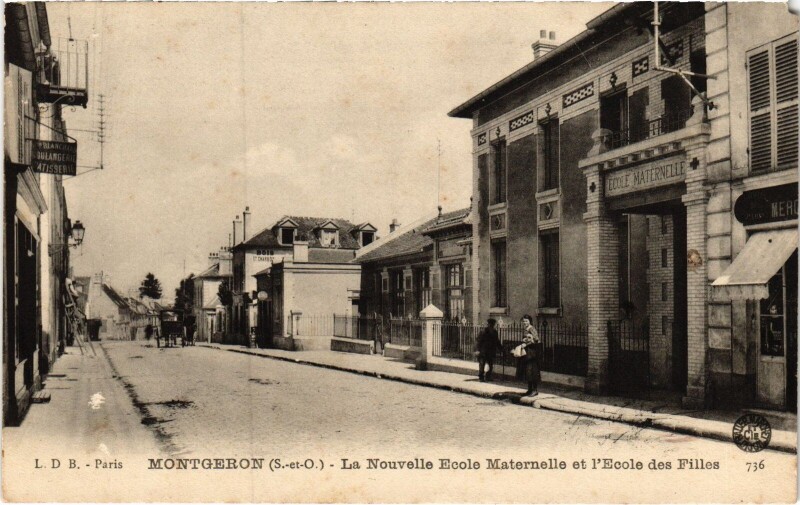 Carte postale ancienne Montgeron La Nouvelle Ecole Maternelle France à Montgeron