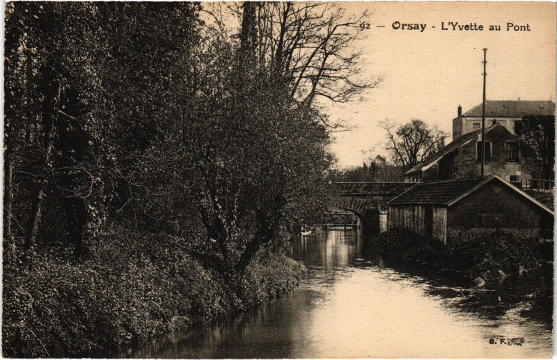 Carte postale ancienne Orsay L'Yvette au Pont France à Orsay